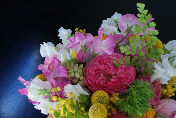 pink, white, and yellow flowers