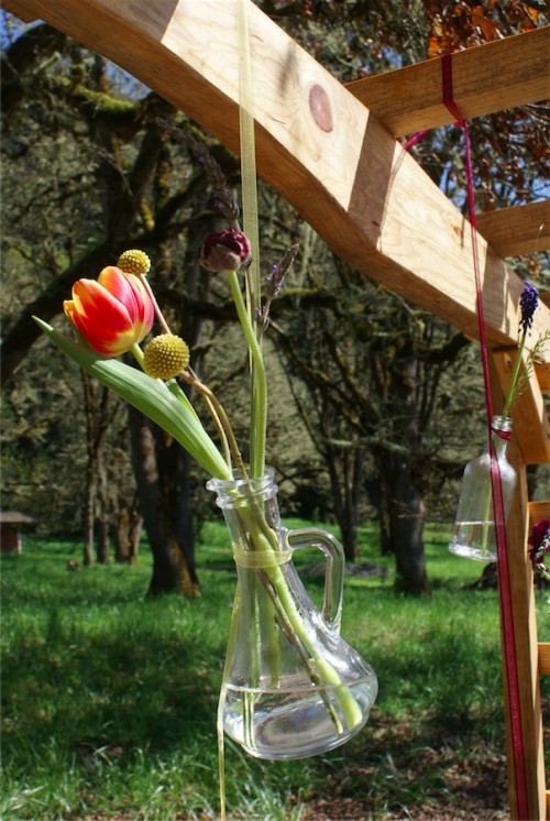 hanging altar flowers