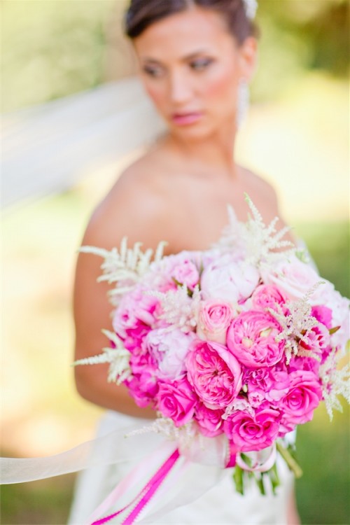 ombre garden rose bouquet