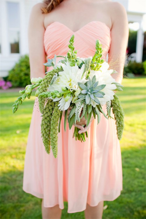 succulent, dahlia, and millet bouquet by Anastasia Ehlers | photo by Erika Nicole