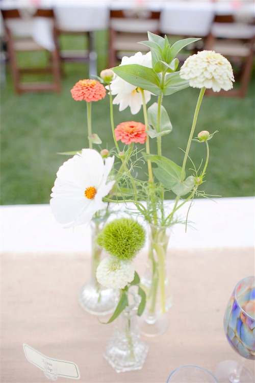 vintage bud vase centerpiece by Anastasia Ehlers | photo by Erika Nicole