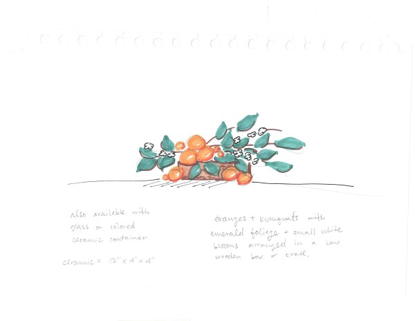 orange arrangement sketch