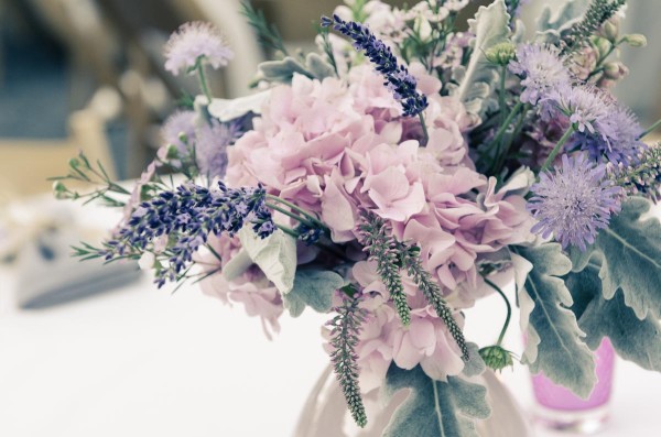 blush and lavender centerpiece by Anastasia Ehlers | photo by Amy Rollo