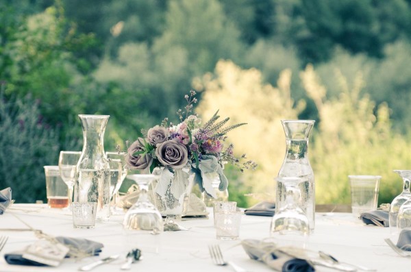 mercury glass pedestal centerpiece by Anastasia Ehlers | photo by Amy Rollo