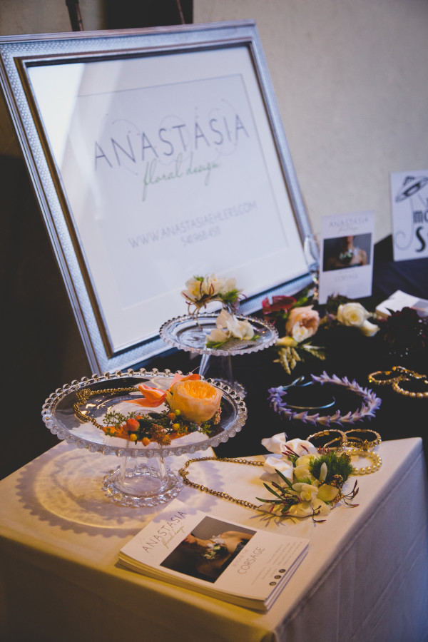 display of corsages and floral necklaces by Anastasia Ehlers | photo by Cat Dossett